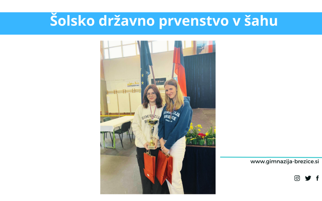 Šolsko državno prvenstvo v šahu za dijakinje
